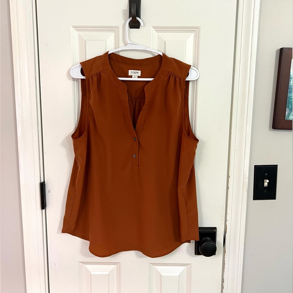 J. Crew Women's Button-Front Blouse - Burnt Orange